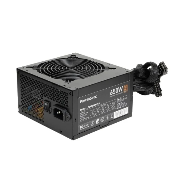 Fuente de Poder PowerSpec CW - 650W - 80 PLUS Bronze - Semi-Modular - ATX