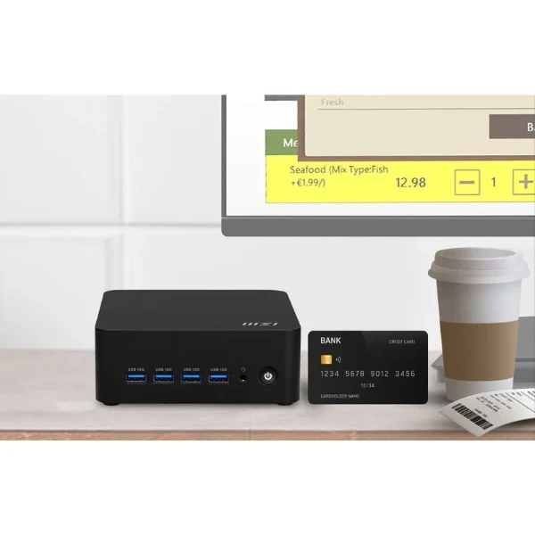 Mini PC - MSI - CUBI Z AI 8M-024BUS-BAR78 - Ryzen 7 / Ryzen 9 - Memoria Max 64GB - Ranuras para 2 SSD (Máx. 4TB) - Soporta hasta 4 monitores 4K - 6 USB - 2 HDMI - 2 USB-C - 2 LAN - AI-Powered