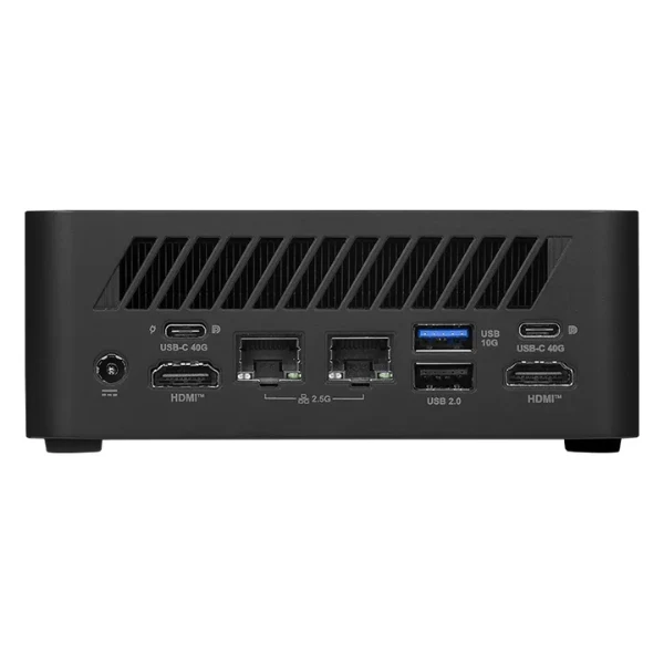 Mini PC - MSI - CUBI Z AI 8M-024BUS-BAR78 - Ryzen 7 / Ryzen 9 - Memoria Max 64GB - Ranuras para 2 SSD (Máx. 4TB) - Soporta hasta 4 monitores 4K - 6 USB - 2 HDMI - 2 USB-C - 2 LAN - AI-Powered