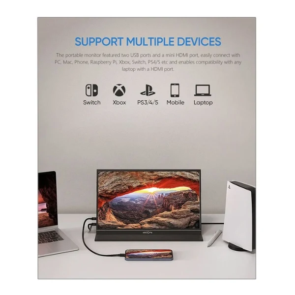 Monitor portátil Arzopa S1 Table - 15,6" Full HD - (1920 x 1080) IPS - 60 Hz