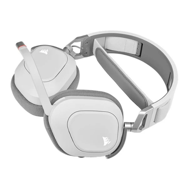 Audífonos Corsair HS80 RGB WIRELESS Premium Gaming Headset with Spatial Audio - Blanco - CA-9011236-NA