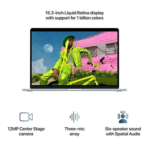 Laptop Apple MacBook Air 15.3 MDVQ4LL/A - Apple M5 10-Core - 16GB Unified Memory - 512GB SSD - GPU 10-Core - Sky Blue