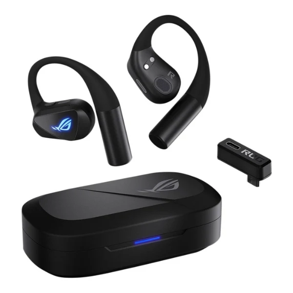 Audífonos Gamer Inalámbricos ASUS ROG Cetra Open True Wireless - 2.4GHz Bluetooth 6.0 - Drivers 14.2mm - AI Noise Cancelation - O701CETRAOW/BLK - Negro