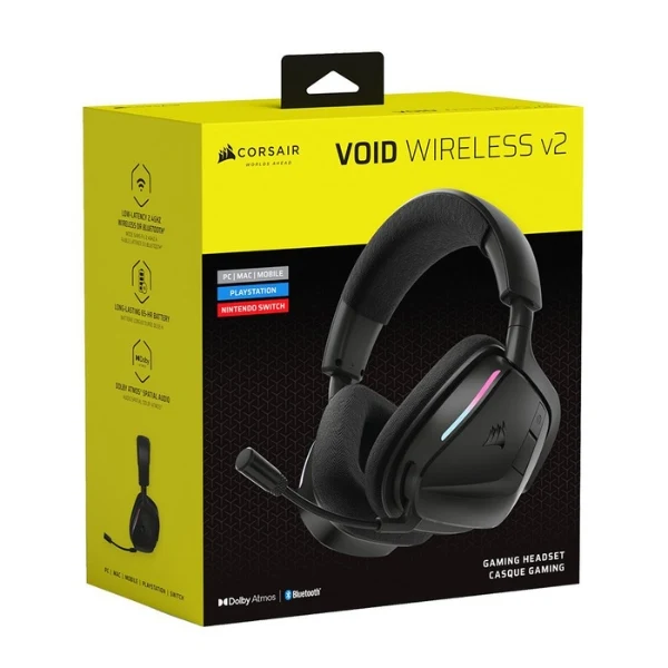 Audífonos Corsair Void Wireless V2 RGB Gaming Headset - Carbon - CA-9011379-WW