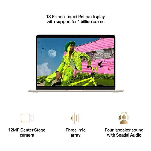 Laptop Apple MacBook Air 13.6 MDHA4LL/A - Apple M5 10-Core - 16GB Unified Memory - 512GB SSD - GPU 8-Core - Starlight