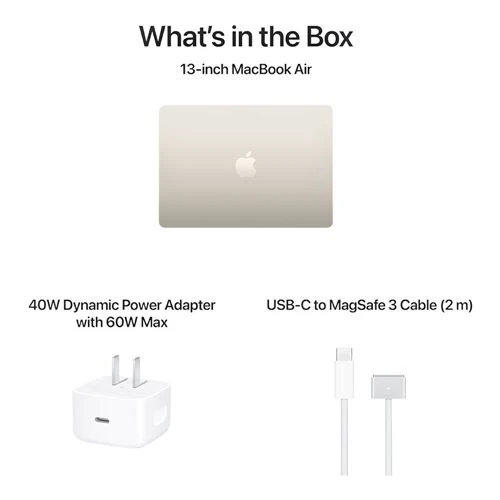 Laptop Apple MacBook Air 13.6 MDHA4LL/A - Apple M5 10-Core - 16GB Unified Memory - 512GB SSD - GPU 8-Core - Starlight