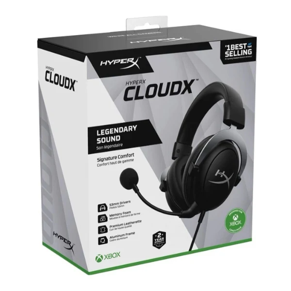 Audífonos Gamer Cableados HyperX CloudX para Xbox - 3.5mm - Drivers 53mm Neodymium - Micrófono Desmontable con Cancelación de Ruido - 4P5H8AA - Negro