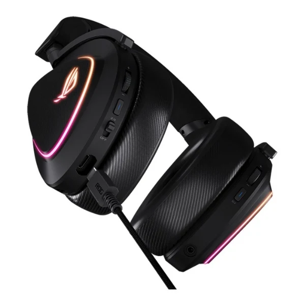 Audífonos Gamer Inalámbricos ASUS ROG Delta II - ROG SpeedNova 2.4GHz Bluetooth 5.2 - Drivers 50mm Titanium - Micrófono 10mm Super-Wideband - ROG DELTA 2/BLK - Negro