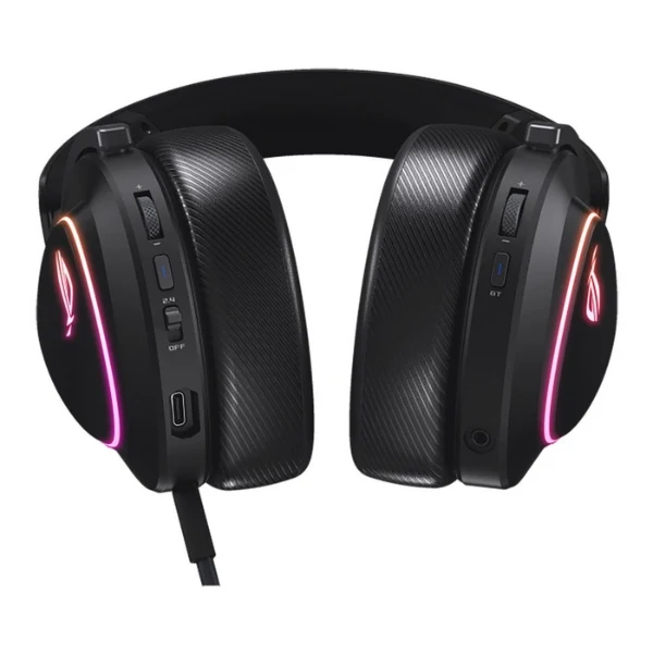 Audífonos Gamer Inalámbricos ASUS ROG Delta II - ROG SpeedNova 2.4GHz Bluetooth 5.2 - Drivers 50mm Titanium - Micrófono 10mm Super-Wideband - ROG DELTA 2/BLK - Negro