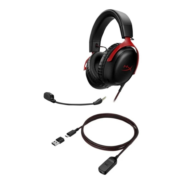 Audífonos HyperX Cloud III Gaming Headset - 727A9AA - Black and Red