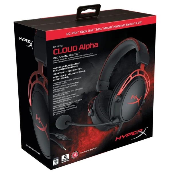Audífonos HyperX Cloud Alpha Gaming Headset - HX-HSCA-RD/AM