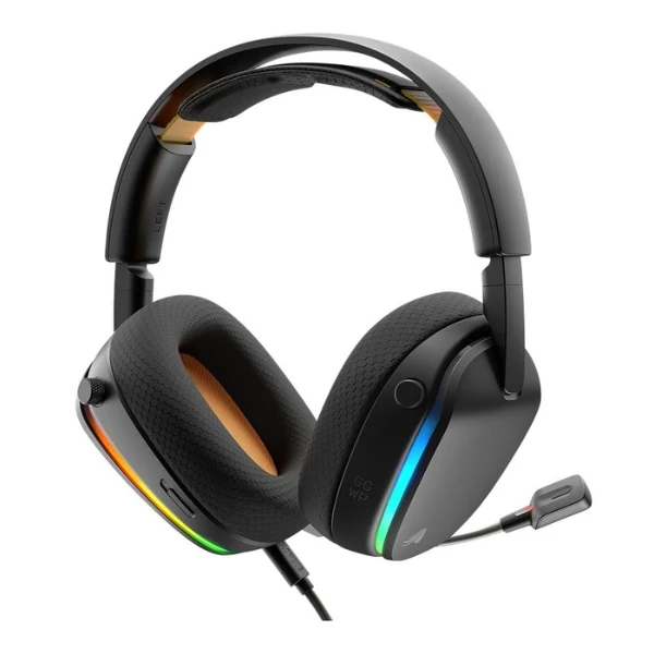 Audífonos Gamer Cableados Glorious GHS ETERNAL RGB Multiplataforma - 3.5mm USB - Micrófono Omnidireccional - GLO-A-2PC-BLK - Negro
