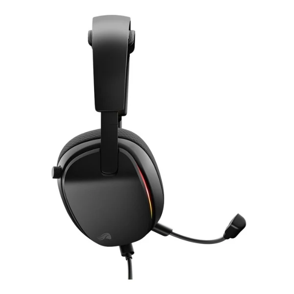 Audífonos Gamer Cableados Glorious GHS ETERNAL RGB Multiplataforma - 3.5mm USB - Micrófono Omnidireccional - GLO-A-2PC-BLK - Negro