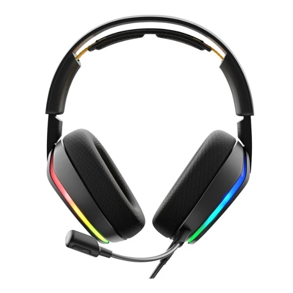 Audífonos Gamer Cableados Glorious GHS ETERNAL RGB Multiplataforma - 3.5mm USB - Micrófono Omnidireccional - GLO-A-2PC-BLK - Negro