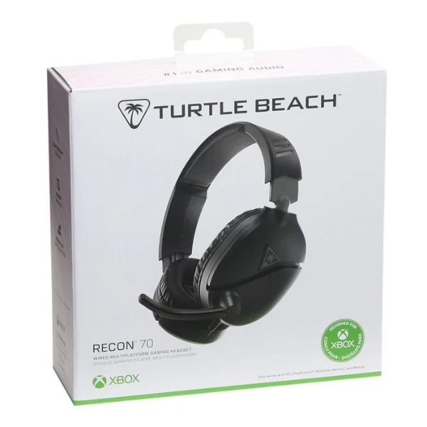 Audífonos Gamer Cableados Turtle Beach Recon 70 para Xbox Series X/S - Drivers 40mm - Micrófono Flip-to-Mute - TBS-2001-05 - Negro
