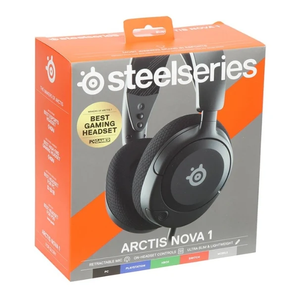 Audífonos Gamer SteelSeries Hi-Fi Arctis Nova 1 - Audio Espacial 360 - Drivers 40mm - Micrófono Noise-Cancelling - 61606