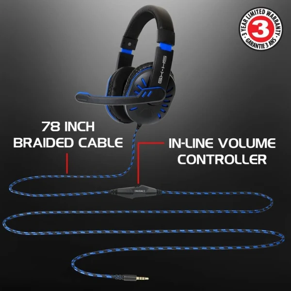 Audífonos Accessory Power ENHANCE Infiltrate GX-H5 - Cableados con Micrófono Giratorio - Blue