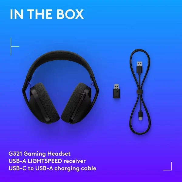 Audífono Logitech G G321 LIGHTSPEED Wireless Gaming Headset - Negro - 981-001562