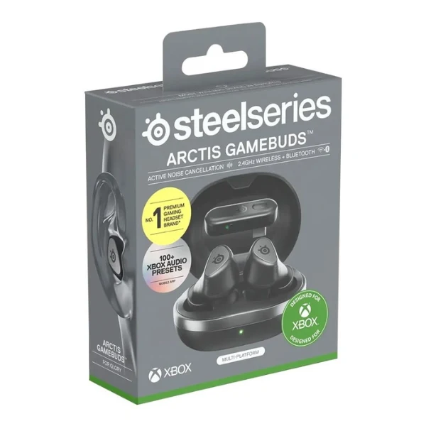 Audífonos earbuds gaming inalámbricos SteelSeries Arctis GameBuds para Xbox con ANC y Bluetooth 5.3 - 61707 - Negro