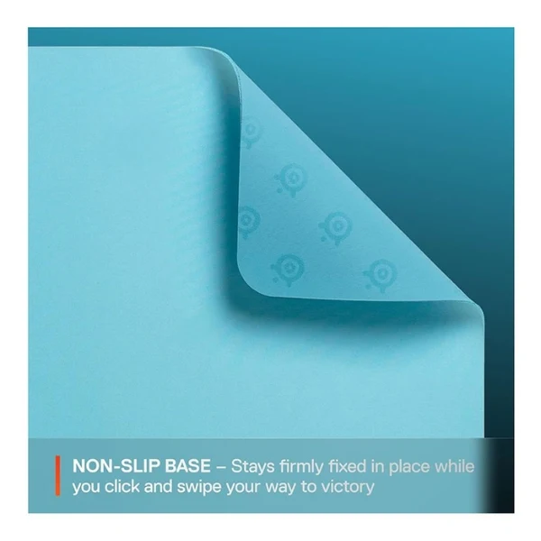 Mousepad gaming SteelSeries QcK Medium de tela lavable con base de goma - 63459 - Aqua