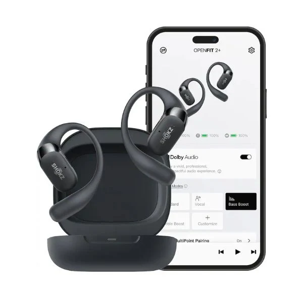 Audífonos Shokz Hyrox OpenFit 2+ Open True Wireless Bluetooth - Negro - T921-ST-BK-US