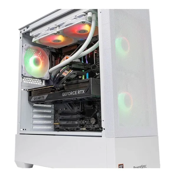 PC Computador PowerSpec G758 - AMD Ryzen 7 9800X3D 4.7GHz - LGA AM5 - 32GB DDR5-6000 - 2TB NVMe SSD - NVIDIA GeForce RTX 5070 Ti 16GB GDDR7 - MSI Pro B850-VC WiFi - 360mm AIO - Windows 11 Home - Blanco