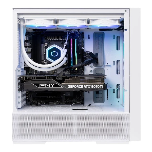 PC Computador PowerSpec G758 - AMD Ryzen 7 9800X3D 4.7GHz - LGA AM5 - 32GB DDR5-6000 - 2TB NVMe SSD - NVIDIA GeForce RTX 5070 Ti 16GB GDDR7 - MSI Pro B850-VC WiFi - 360mm AIO - Windows 11 Home - Blanco