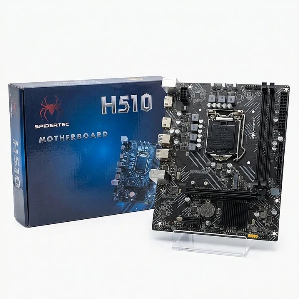 Tarjeta Madre Spidertec AEGIS H510 Micro-ATX - LGA1200 - 2xDDR4 3200MHz - 2xSATA 6 - 1xM.2 - 4xUSB 3.2 - 4xUSB 2.0 - HDMI - DisplayPort - Compatible 10ª/11ª Gen