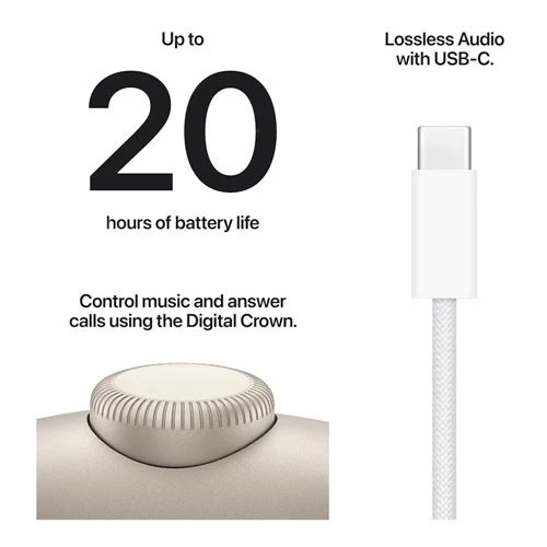 Audífono Apple AirPods Max 2 con Cancelación Activa - Starlight - MHWL4AM/A