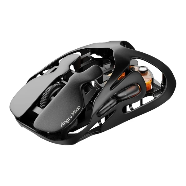 Mouse gaming inalámbrico Angry Miao Infinity Black 30000 DPI con sensor PAW3950 - AM30 - Negro