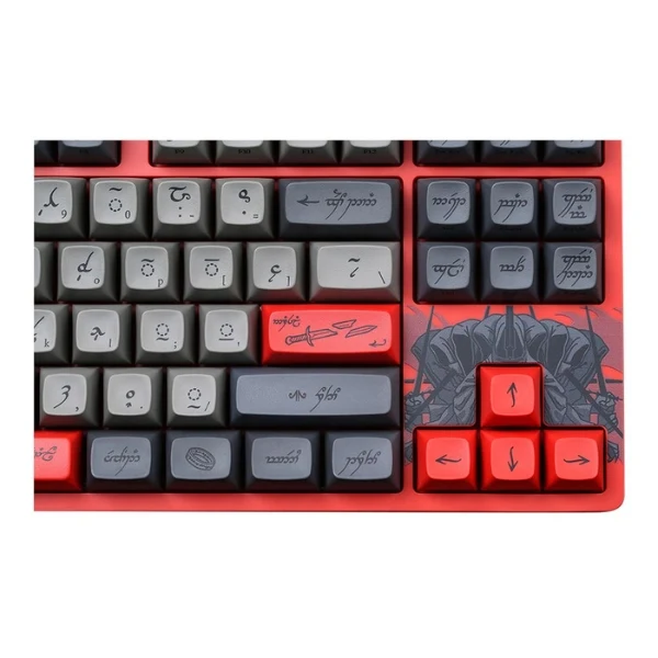 Teclado gaming mecánico Drop The Lord of the Rings Ringwraith TKL con switches Holy Panda X - MDX-37875-2 - Rojo