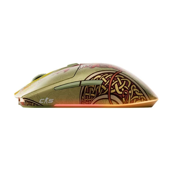 Mouse gaming inalámbrico SteelSeries Aerox 3 Wireless CS2 Dragon Lore Edition RGB 18000 DPI - 62614 - Rojo