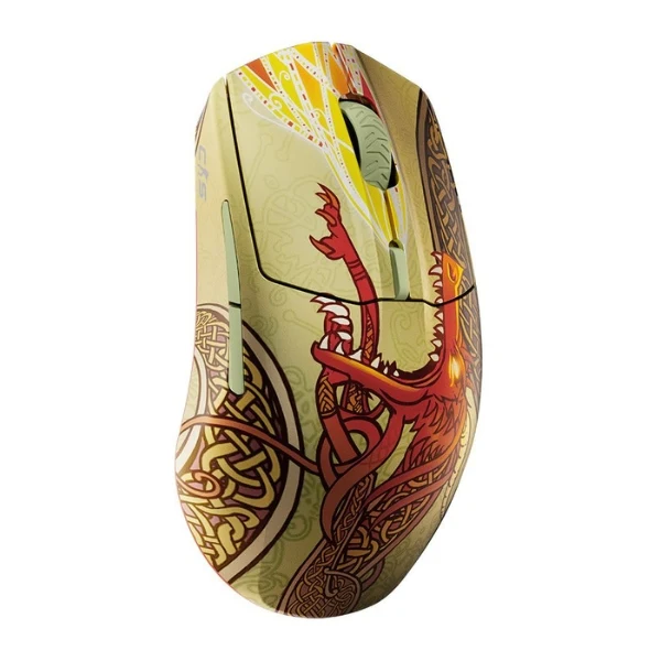 Mouse gaming inalámbrico SteelSeries Aerox 3 Wireless CS2 Dragon Lore Edition RGB 18000 DPI - 62614 - Rojo