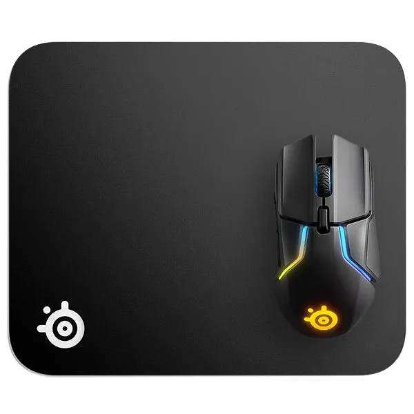 Mousepad gaming SteelSeries QcK Mini de tela con base de goma antideslizante - 63005 - Negro