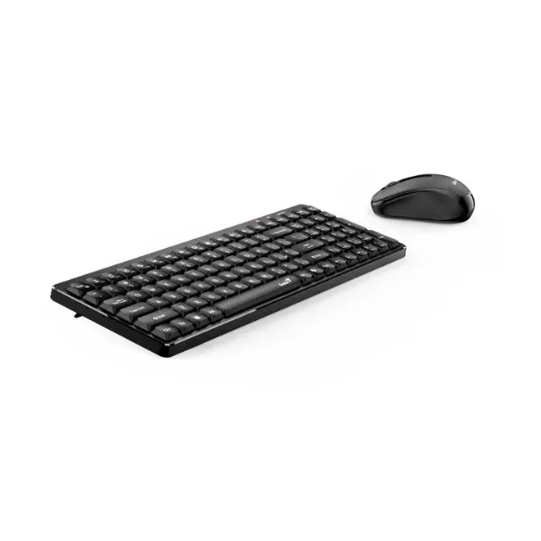 Combo Teclado y Mouse Inalámbrico Genius Luxemate Q8100 1200DPI 3 Botones Multimedia, Español - 31340019401 - Negro