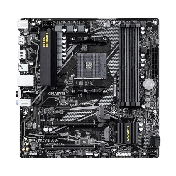 Kit para PC: Procesador AMD Ryzen 5 5500 6 Núcleos 3.6GHz 16MB Cache + Tarjeta Madre GIGABYTE B550M DS3H AC R2 Socket AM4 DDR4 microATX + Memoria RAM G.Skill Ripjaws V 16 GB DDR4-3200 Black