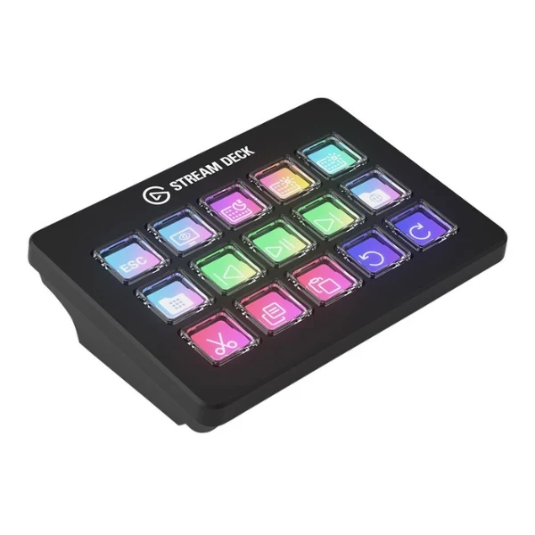 Stream Deck Scissor Keys Mark 2 Elgato - 15 Teclas LCD Personalizables - Controlador de Contenido Compatible Mac y PC - 10GBL9901