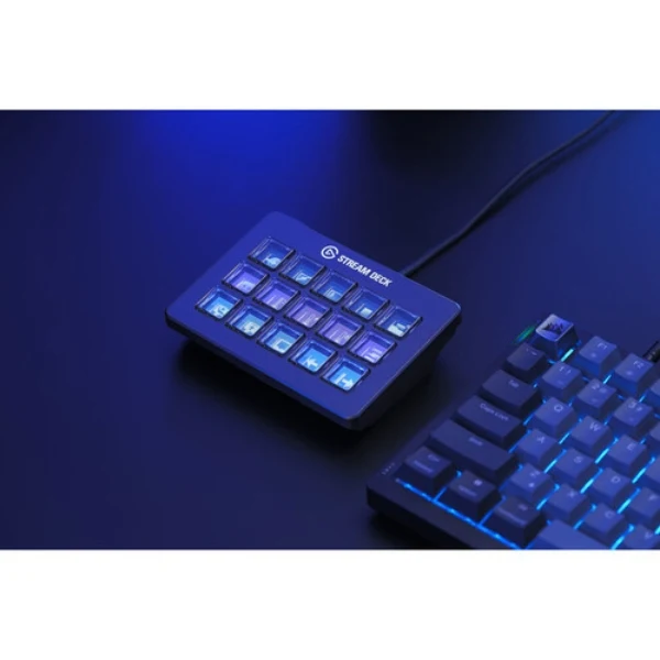 Stream Deck Scissor Keys Mark 2 Elgato - 15 Teclas LCD Personalizables - Controlador de Contenido Compatible Mac y PC - 10GBL9901