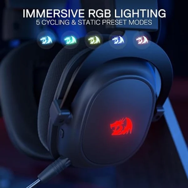 Audífonos Redragon H510 ZEUS-X RGB Wireless Gaming Headset - Blanco - H510W-RPO