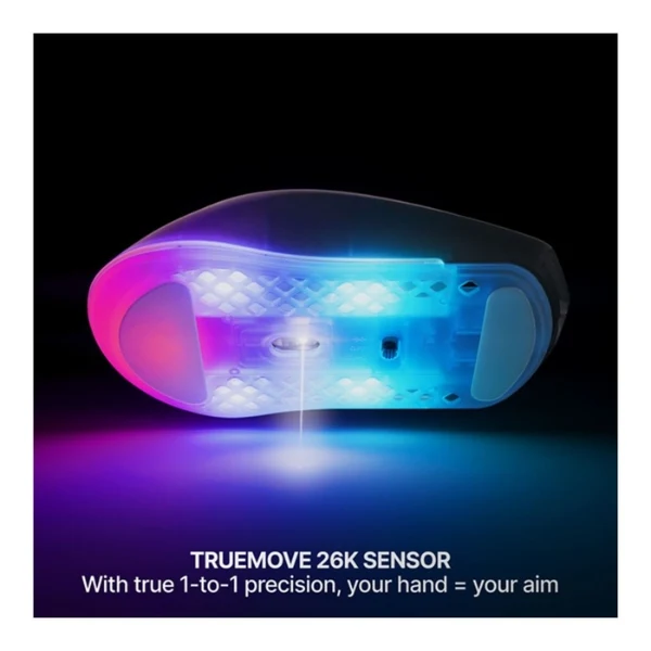Mouse gaming inalámbrico SteelSeries Aerox 3 Wireless Gen 2 Shadow RGB 26000 DPI con polling 4000Hz - 62717 - Negro
