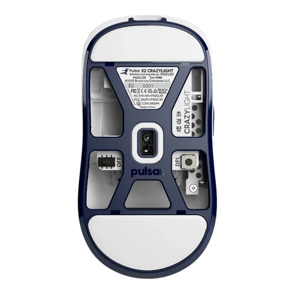 Mouse gaming inalámbrico Pulsar X2 CrazyLight Medium Bruce Lee 85th Edition 32000 DPI con sensor XS-1 - PX2CL204 - Blanco