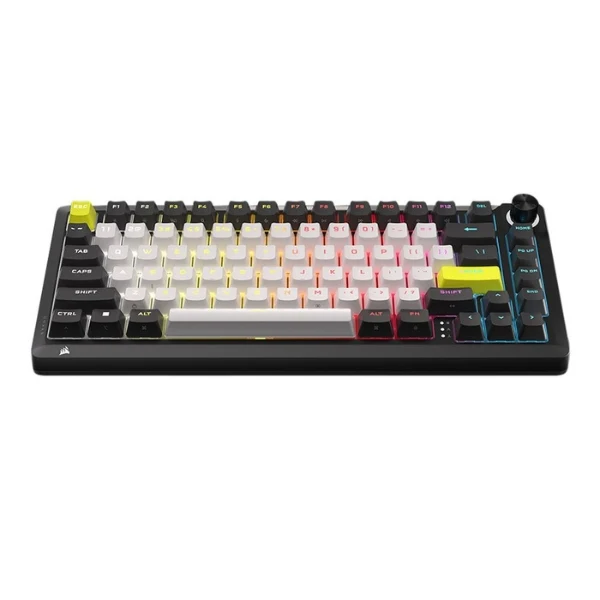 Teclado gaming mecánico Corsair MAKR PRO 75 Hall Effect RGB cableado negro/blanco - CH-91CE21G-NA