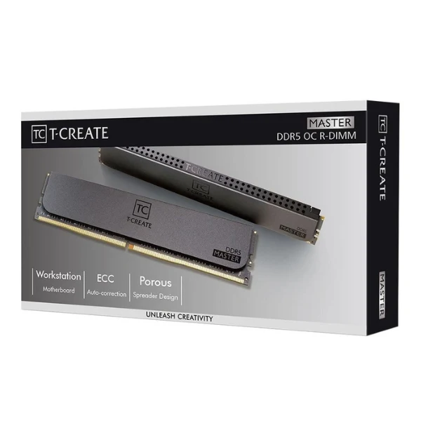 Memoria RAM TeamGroup T-Create Master 128GB (4x32GB) DDR5-6000MHz PC5-48000 CL36 Quad Channel ECC Registered – Para PC