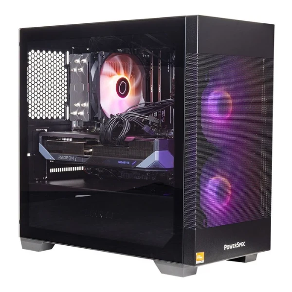PC Computador PowerSpec G535 AMD Ryzen 5 7500X3D - AM5 - 32GB DDR5-6000 - 1TB NVMe SSD - Gráficos AMD Radeon RX 9070 XT 16GB GDDR6 - Fuente 850W - 1000002975