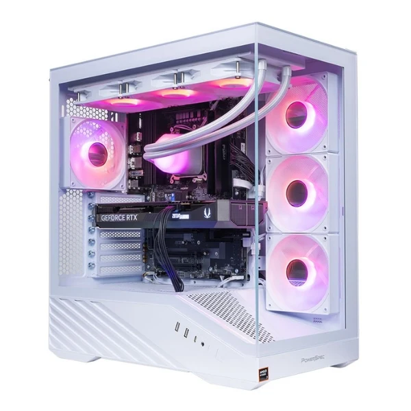 PC Computador PowerSpec G763 AMD Ryzen 7 9800X3D - FCLGA1700 - 32GB DDR5-6000 - 2TB NVMe SSD - Gráficos NVIDIA GeForce RTX 5070 Ti 16GB GDDR7 - Fuente 850W - 1000003020