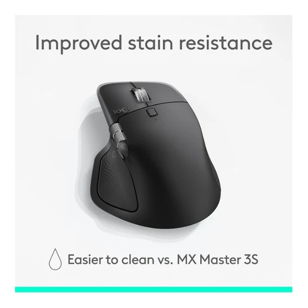Mouse inalámbrico ergonómico Logitech MX Master 4 Black con feedback háptico y 8000 DPI - 910-007560 - Negro