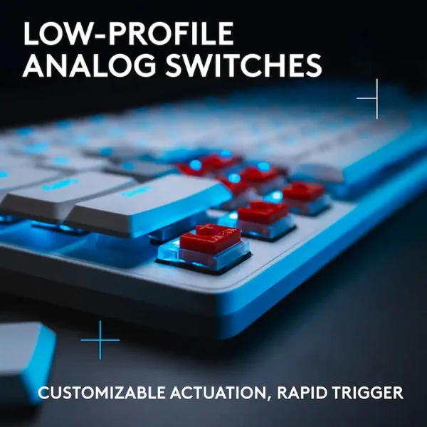 Teclado Magnético Hall Effect Logitech G G515 RAPID TKL Blanco Low Profile