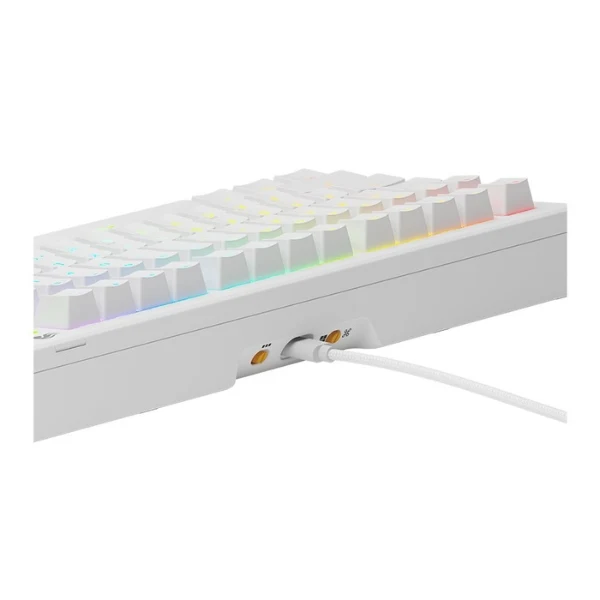 Teclado Mecánico Gaming Glorious GMMK 3 75% Blanco Hot-Swap Fox Linear