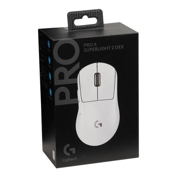 Mouse gaming inalámbrico Logitech PRO X SUPERLIGHT 2 DEX White 32000 DPI con sensor HERO 2 - 910-007363 - Blanco