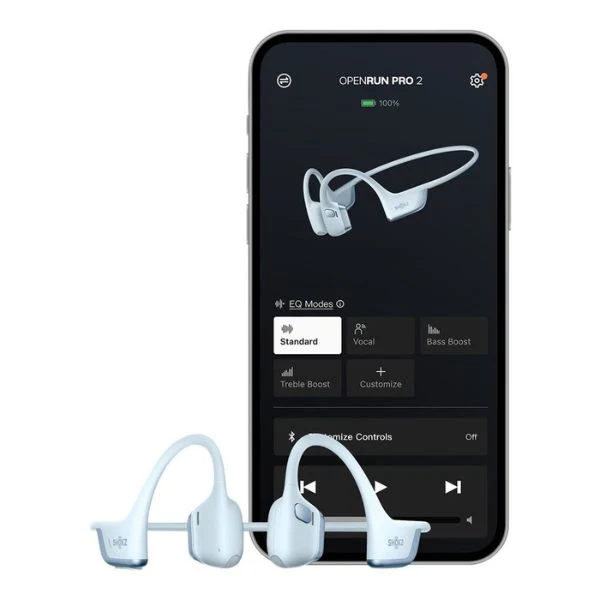 Audífono Shokz OpenRun Pro 2 Mini Hybrid Bone Conduction Open-Ear Wireless Bluetooth Headphones - Azul Celeste - S821-MN-BL-US
